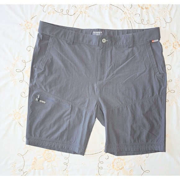 Simms Challenger Shorts Steel Men’s XXL Grey Fishing Golf Athletic 10” Inseam - Picture 1 of 3